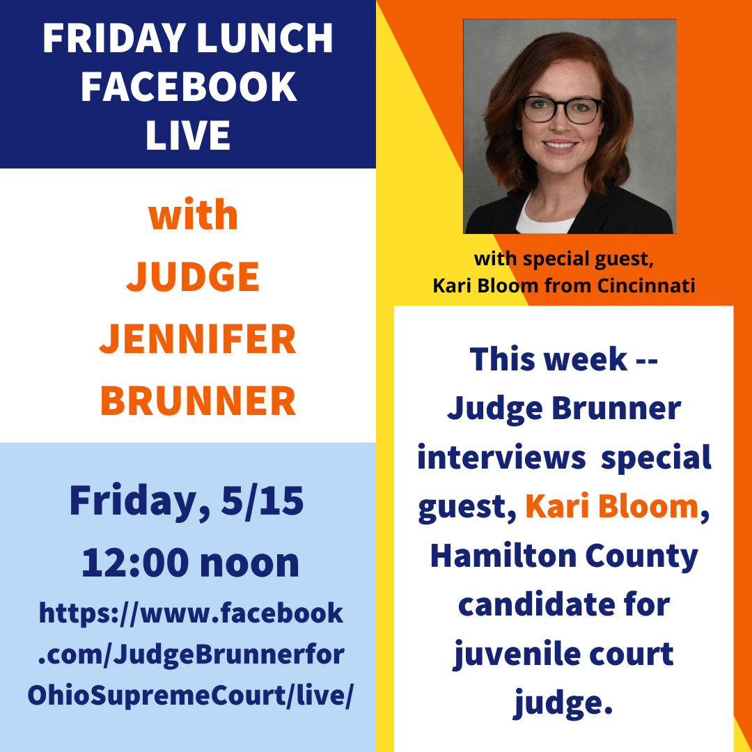 FLFL Friday Lunch Facebook Live Judge Jennifer Brunner 